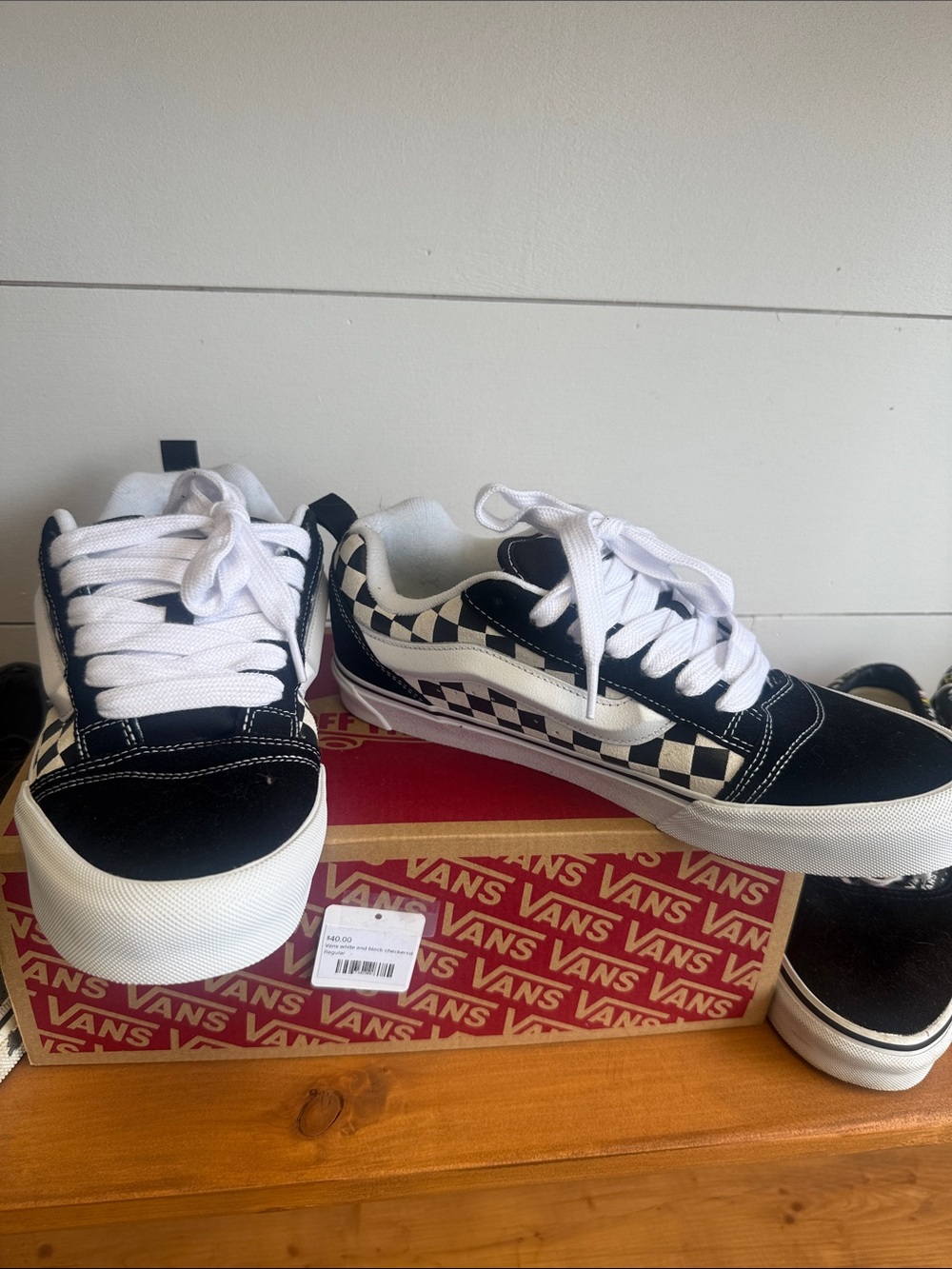 Vans Black and White Checkerboard Old Skool Sneakers